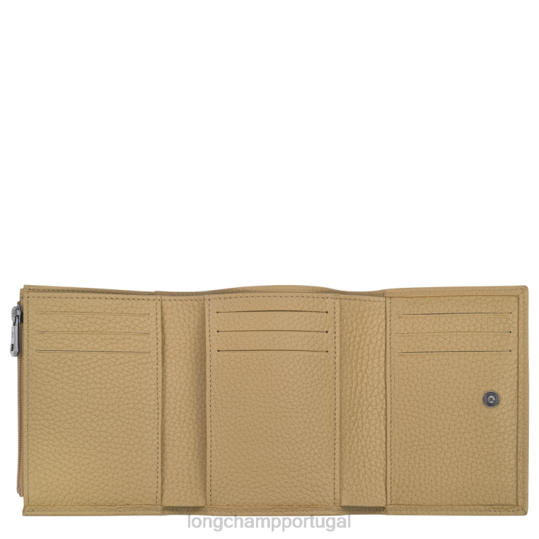 artigos de couro bege H88N572 carteira essencial roseau mulheres Longchamp