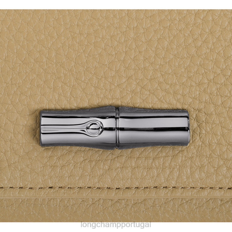 artigos de couro bege H88N572 carteira essencial roseau mulheres Longchamp