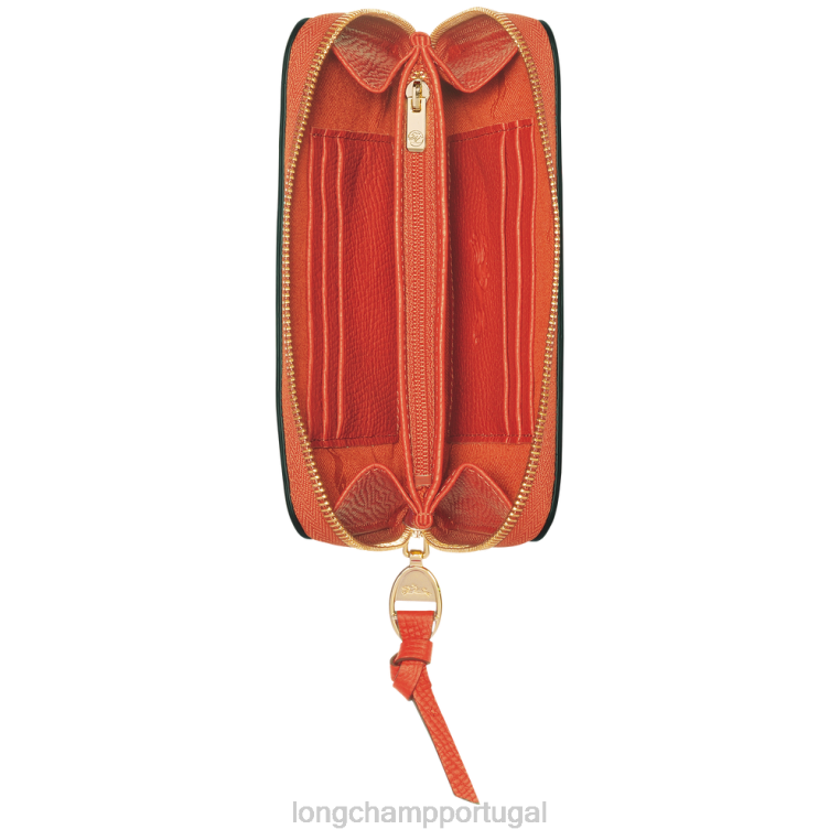 artigos de couro cenoura H88N618 carteira de caixa de correio mulheres Longchamp