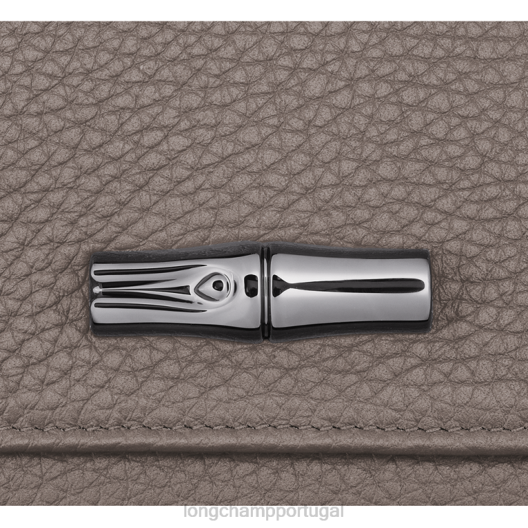 artigos de couro cinza H88N573 carteira essencial roseau mulheres Longchamp