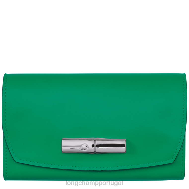 artigos de couro grama/luz verde H88N563 carteira rosa mulheres Longchamp