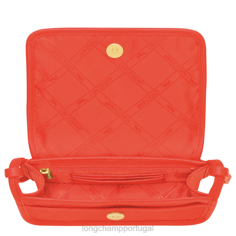 artigos de couro laranja H88N328 carteira le foulonne com corrente mulheres Longchamp