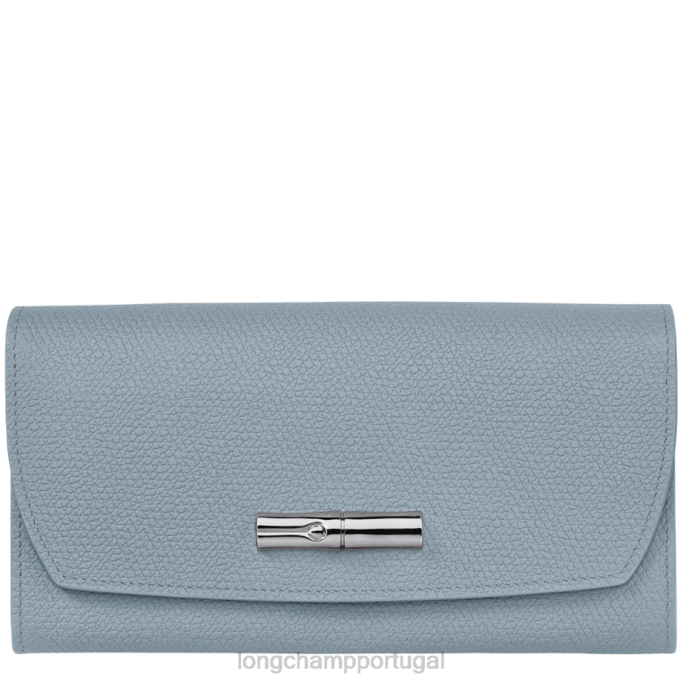 artigos de couro nuvem azul H88N591 carteira continental roseau mulheres Longchamp