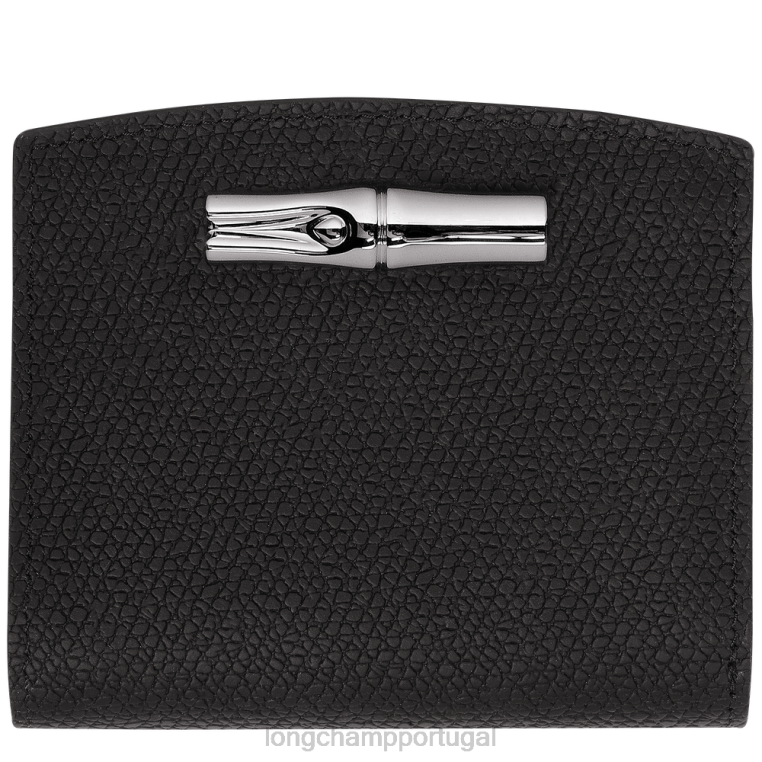 artigos de couro preto H88N581 carteira rosa mulheres Longchamp