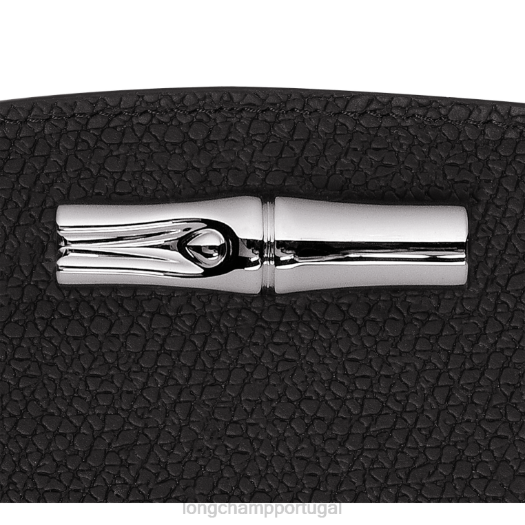 artigos de couro preto H88N581 carteira rosa mulheres Longchamp