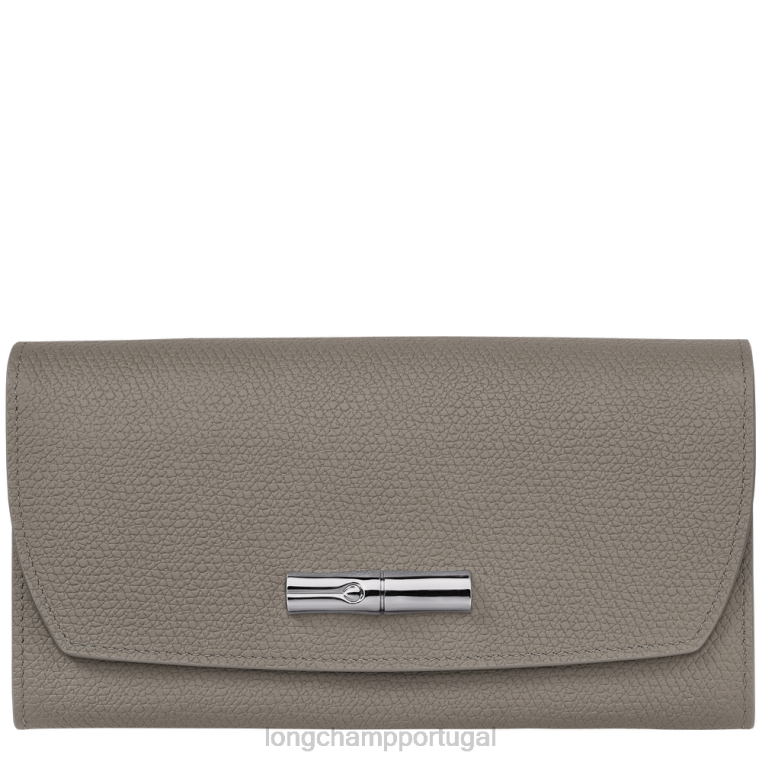 artigos de couro rola H88N592 carteira continental roseau mulheres Longchamp