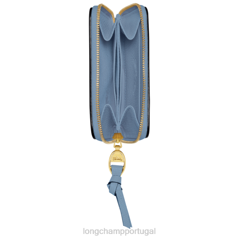 artigos de couro ardósia H88N539 porta-moedas para caixa de correio mulheres Longchamp