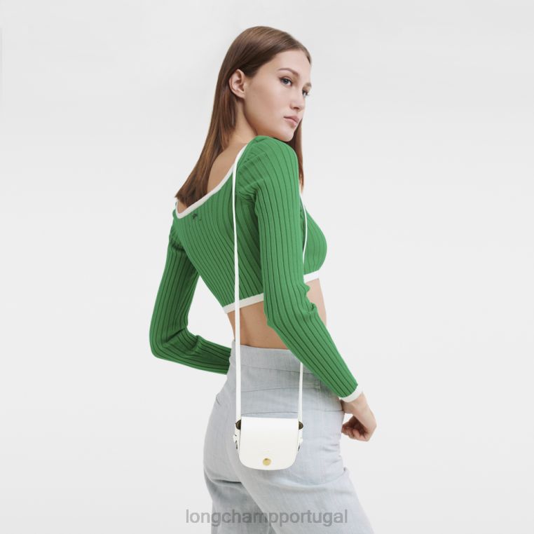 artigos de couro branco H88N532 porta-moedas epure com renda de couro mulheres Longchamp