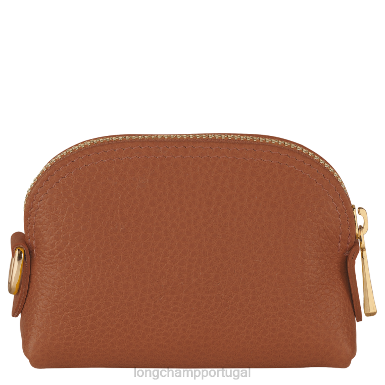 artigos de couro caramelo H88N526 porta-moedas le foulonne mulheres Longchamp