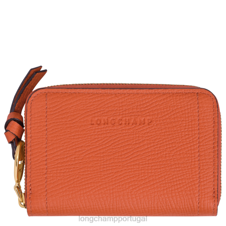 artigos de couro cenoura H88N541 porta-moedas para caixa de correio mulheres Longchamp