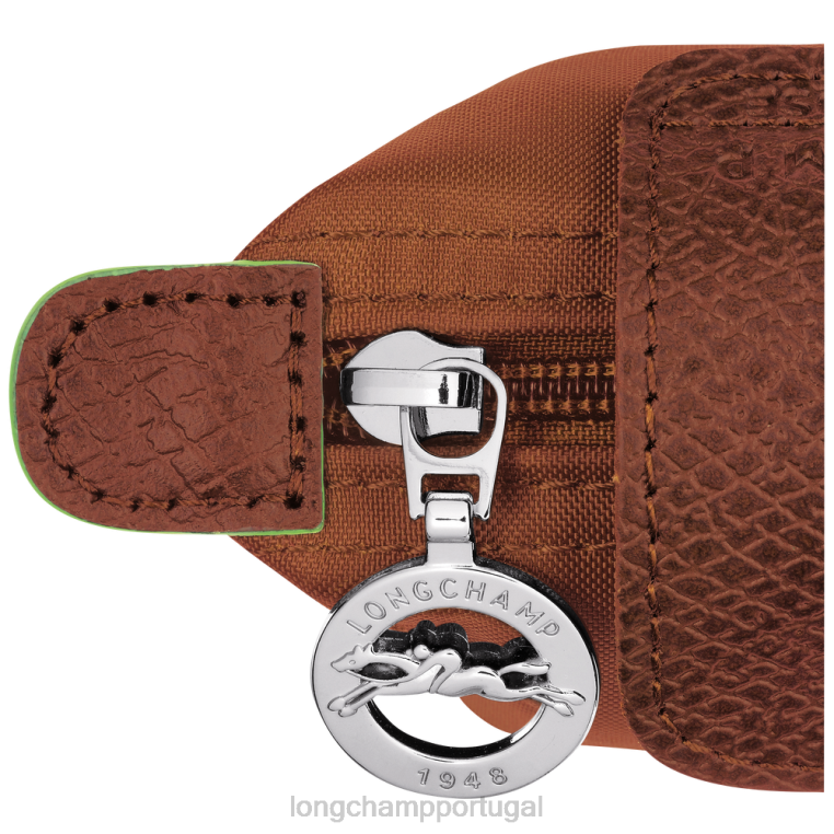 artigos de couro conhaque H88N508 porta moedas verde le pliage mulheres Longchamp