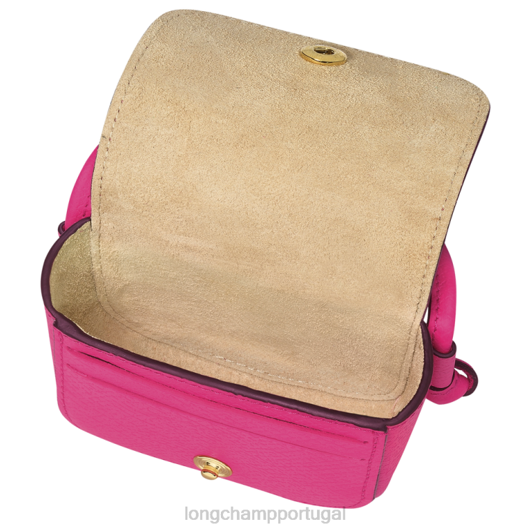 artigos de couro fúcsia H88N535 porta-moedas epure com renda de couro mulheres Longchamp