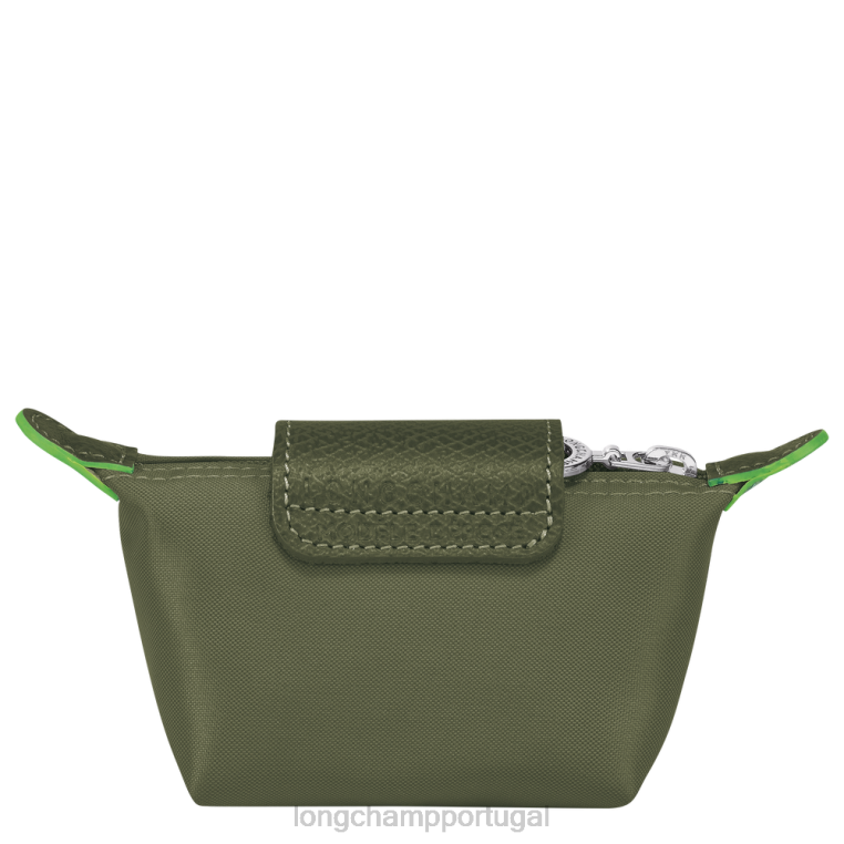 artigos de couro floresta H88N507 porta moedas verde le pliage mulheres Longchamp