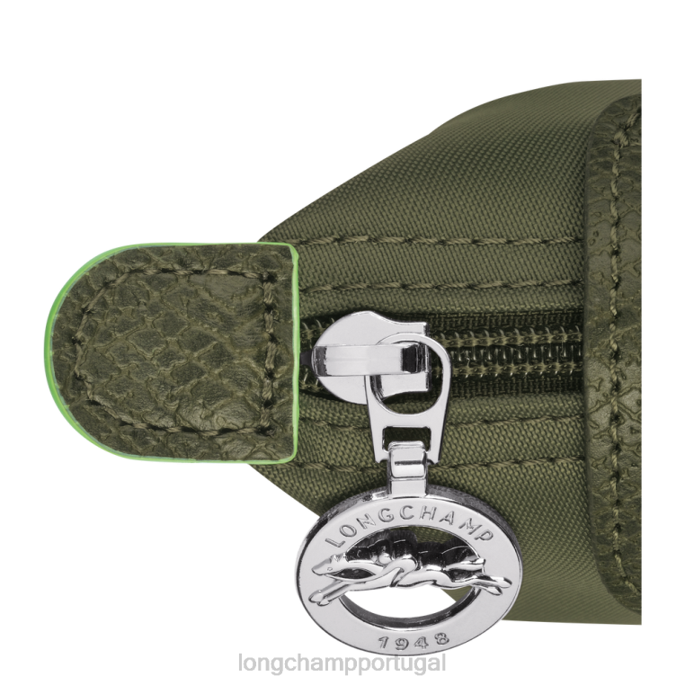 artigos de couro floresta H88N507 porta moedas verde le pliage mulheres Longchamp