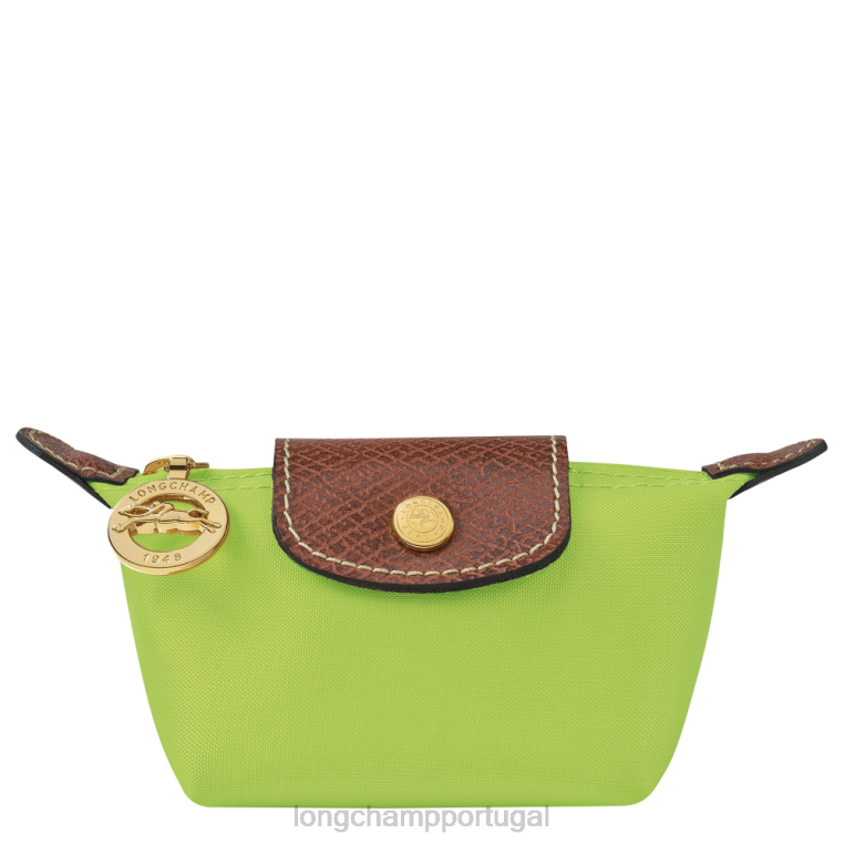 artigos de couro luz verde H88N500 bolsa de moedas original le pliage mulheres Longchamp