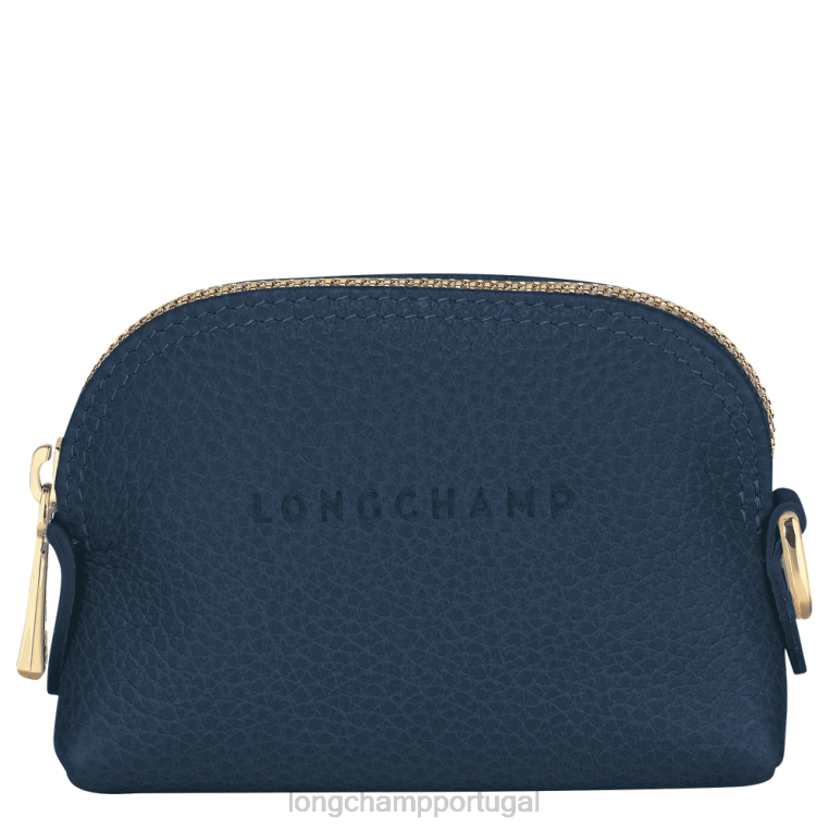 artigos de couro marinha H88N530 porta-moedas le foulonne mulheres Longchamp