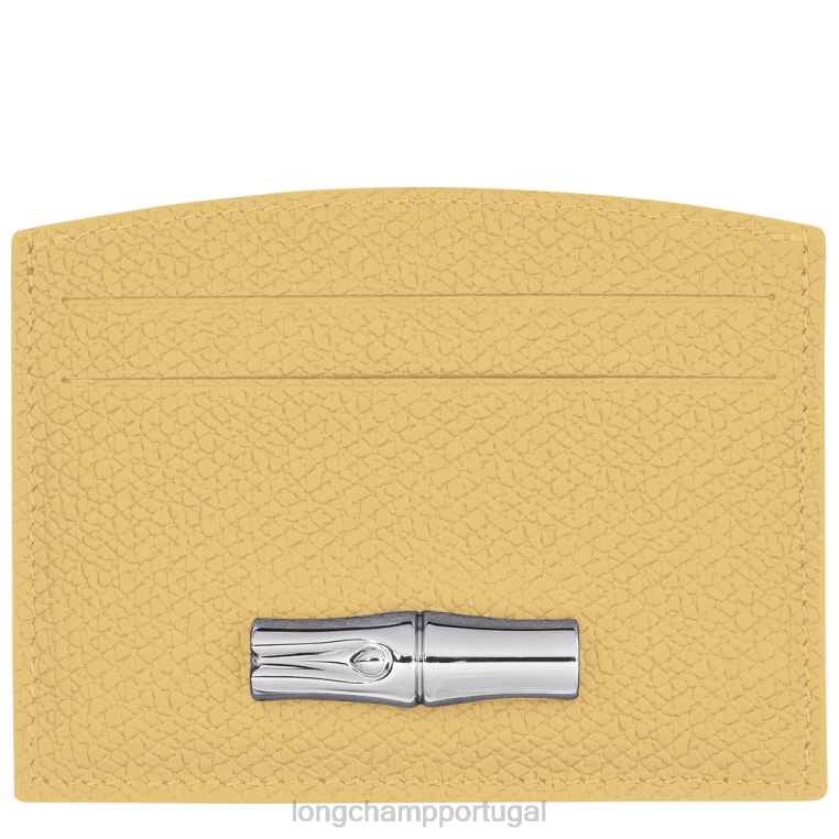 artigos de couro milho H88N638 porta cartão roseau mulheres Longchamp
