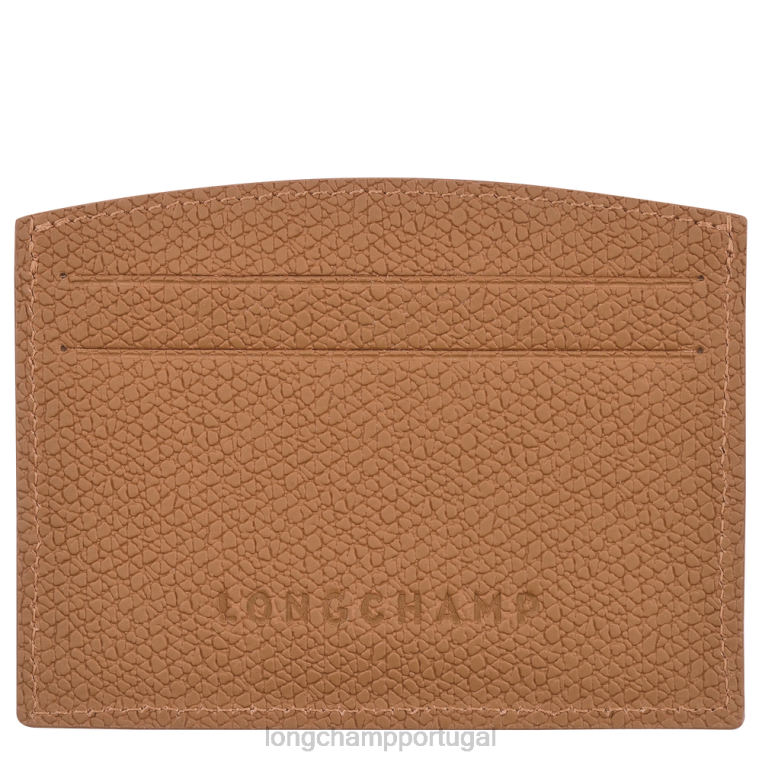 artigos de couro natural H88N637 porta cartão roseau mulheres Longchamp