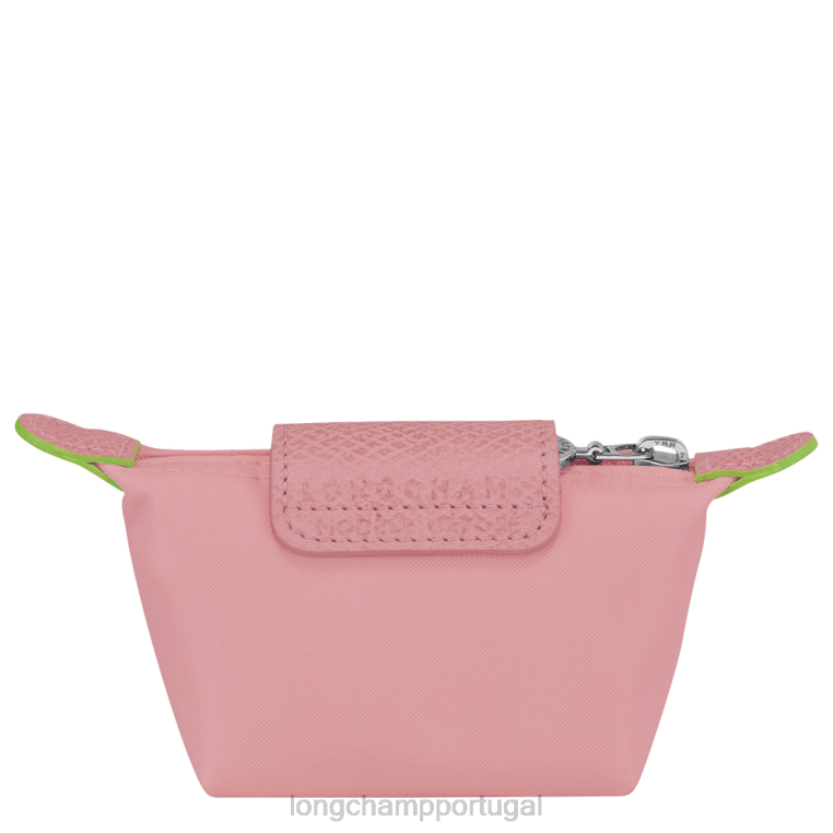 artigos de couro pétala rosa H88N512 porta moedas verde le pliage mulheres Longchamp