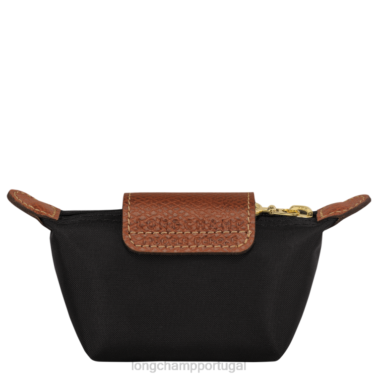 artigos de couro preto H88N499 bolsa de moedas original le pliage mulheres Longchamp