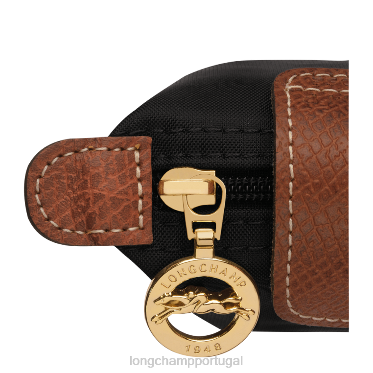 artigos de couro preto H88N499 bolsa de moedas original le pliage mulheres Longchamp