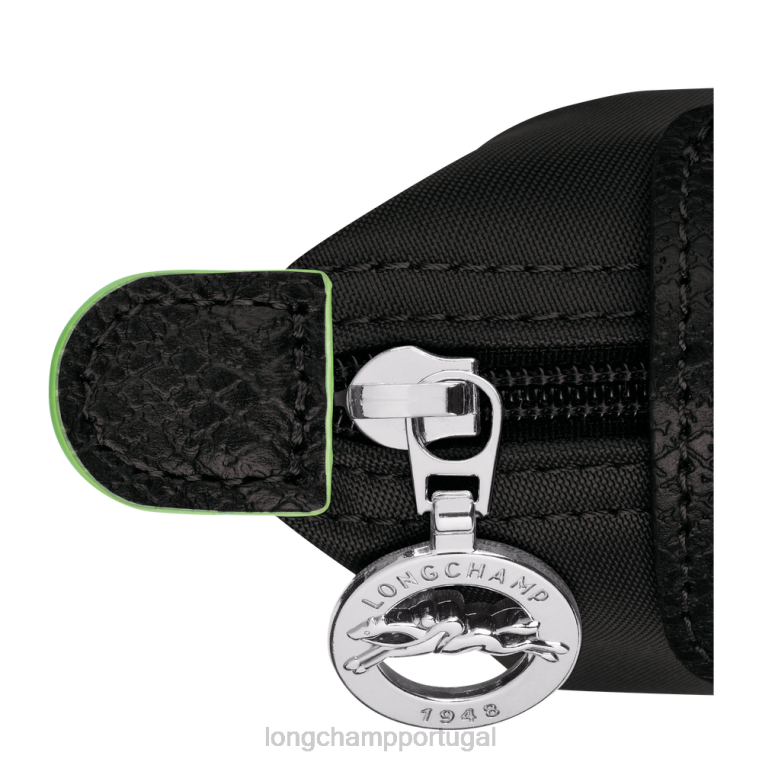 artigos de couro preto H88N506 porta moedas verde le pliage mulheres Longchamp
