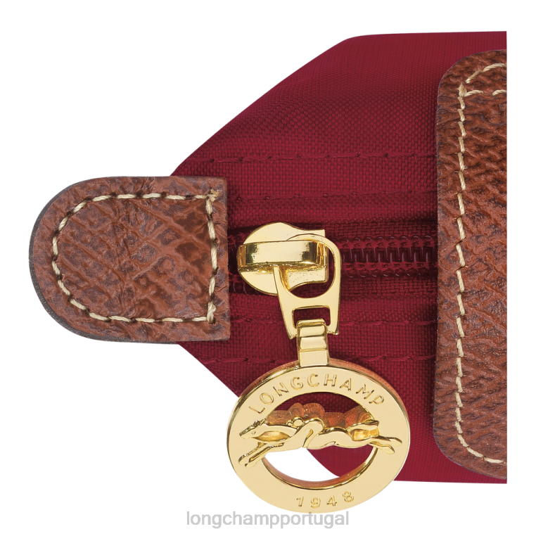 artigos de couro vermelho H88N501 bolsa de moedas original le pliage mulheres Longchamp