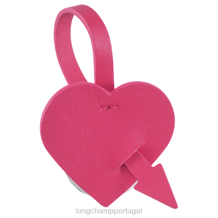 artigos de couro rosa H88N758 chaveiros coeur mulheres Longchamp