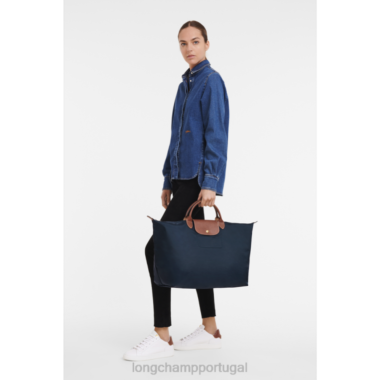 bolsas marinha H88N808 bolsa de viagem original le pliage mulheres Longchamp