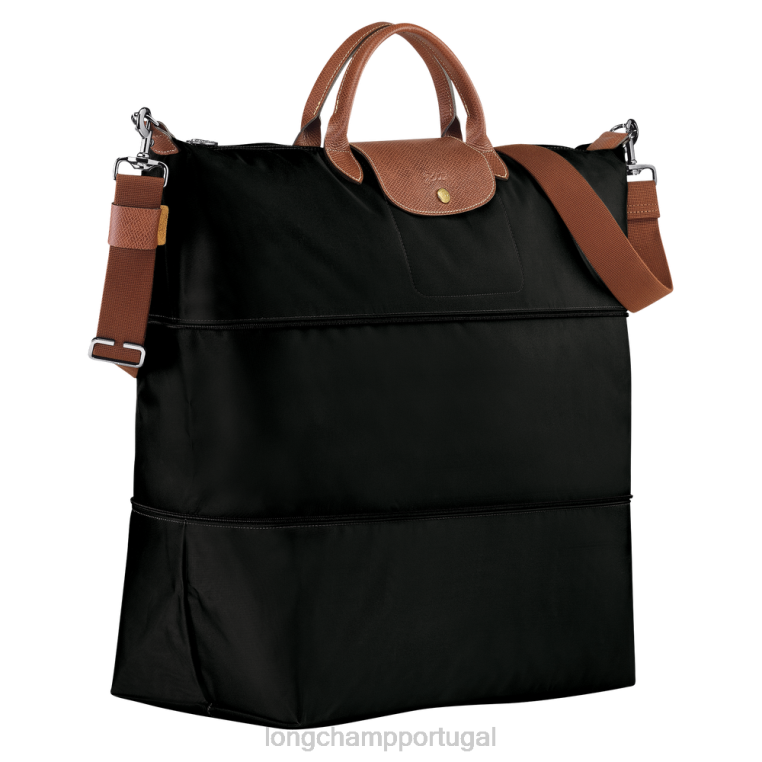 bolsas preto H88N819 bolsa de viagem original le pliage expansível mulheres Longchamp