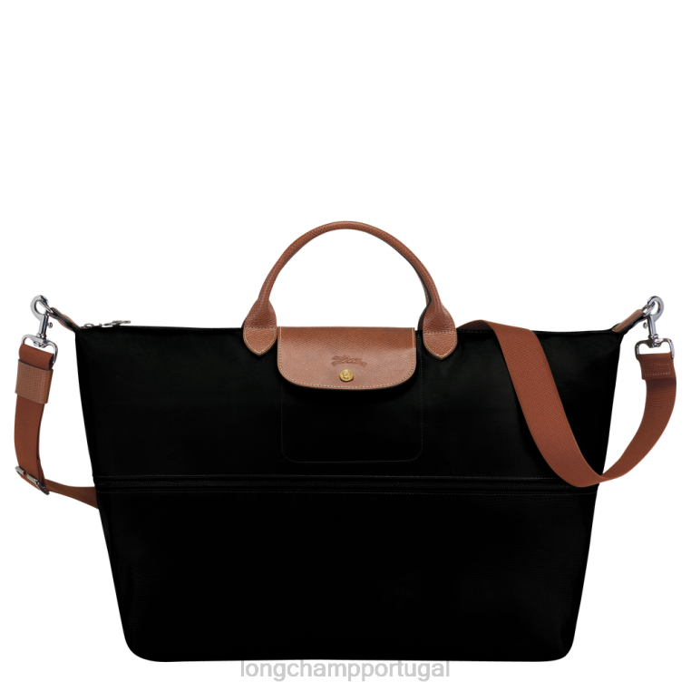 bolsas preto H88N819 bolsa de viagem original le pliage expansível mulheres Longchamp